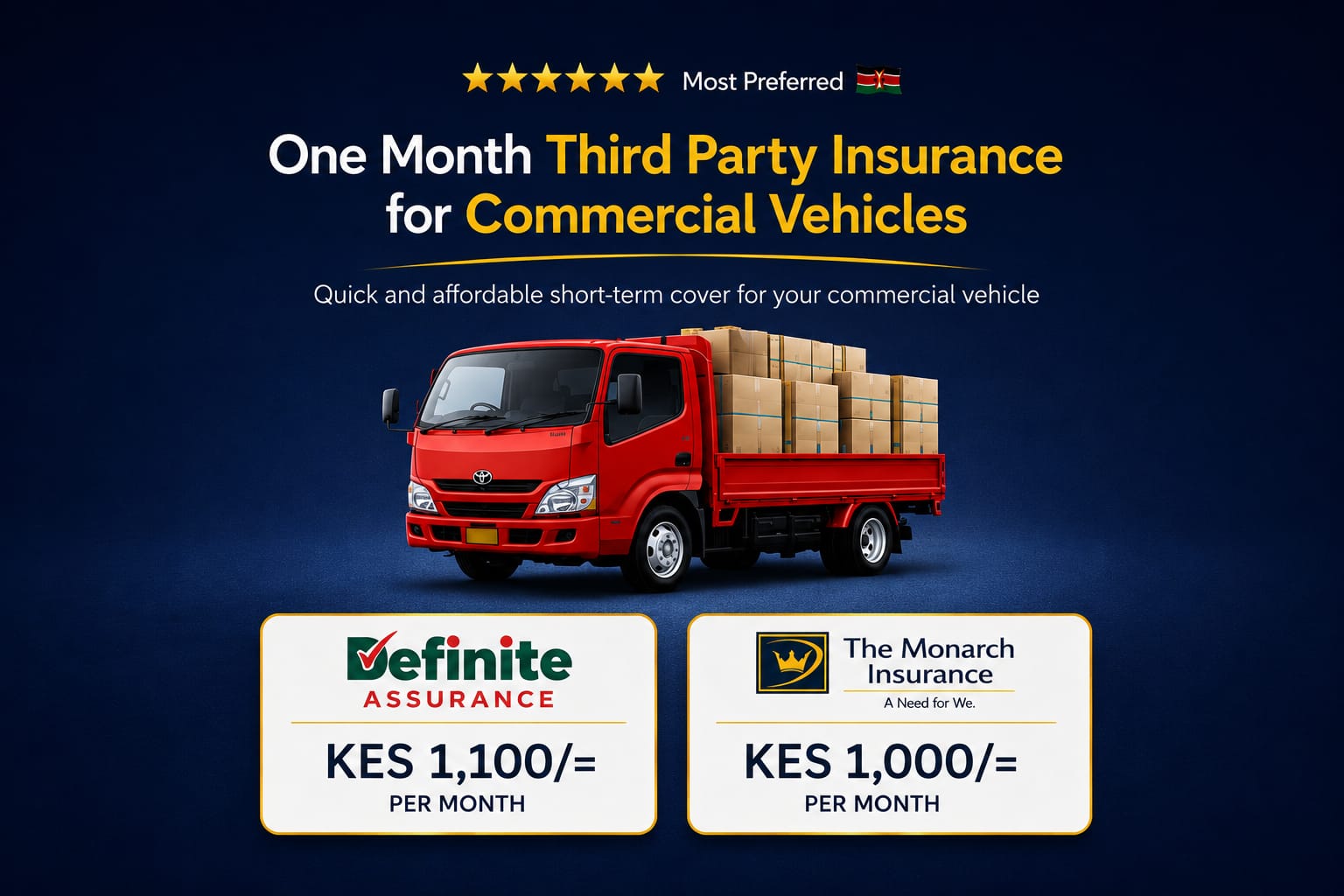 One Month Heavy Commercial Insurance