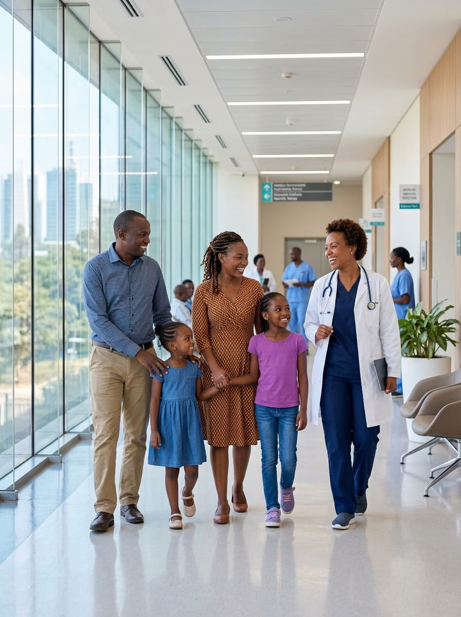 Happy Kenyan Family Protected by Medical Insurance - Oakman Insurance Agency